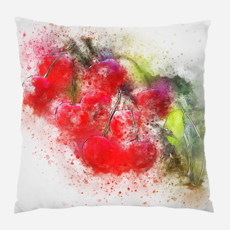Outdoor Reversible Throw Pillow, Microsuede, Indoor