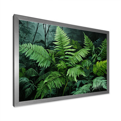 Fougères vertes émeraude II - décoration murale plantes