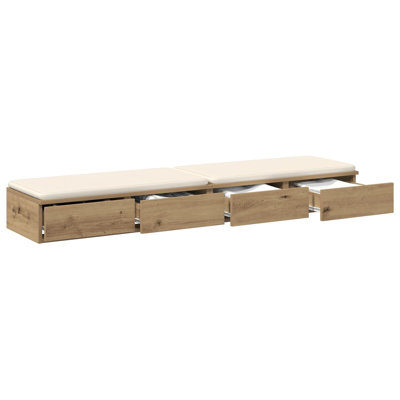 Bedside Tables Engineered Wood 160 X 36.5 X 16.5 Cm