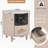 Modern Round Nightstand With Storage Drawer-1248229228
