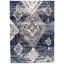 Tapis bleu foncé/ivoire/vert mosaique Stigall-1131096540