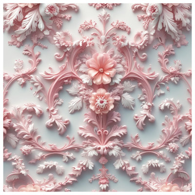 Couvertures baroques florales roses