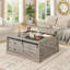 Table basse à plateau relevable de 39,4 po avec rangement, tables basses de ferme pour le salon-26155507-26155506