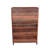 Vern Reclaimed Hardwood Tallboy Chest – Distressed Caramel Wood 6-Drawer Storage 