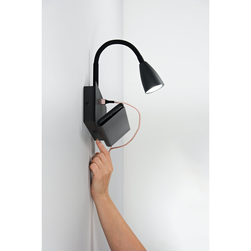 Camodeca Aluminium (hammered) Wall Sconce, Black