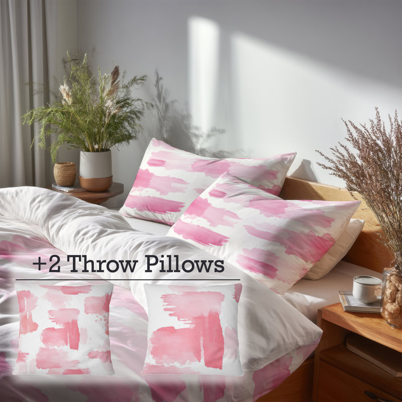 Ensemble de literie pour fille 5 pièces - Ensemble de housse de couette et coussin décoratif chic