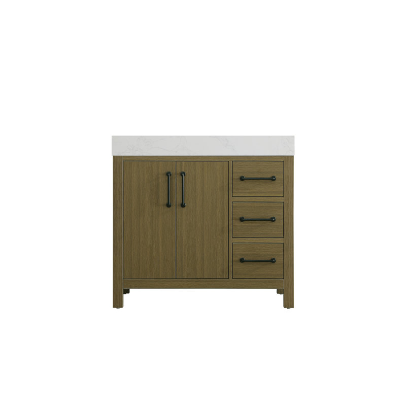 36 inch Single Bathroom Vanity_Traditional_VF60636, Chestnut Brown
