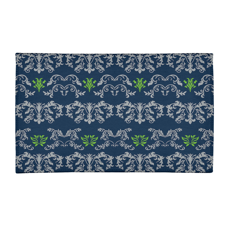 Damask Indoor Rug, Rectangle 2' x 3'