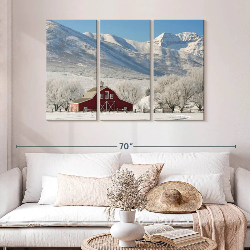Alvord Barn in Snow, H 32 po x l 50 po