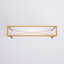 Console Elegant Gold 48 pouces avec plateau en verre trempé