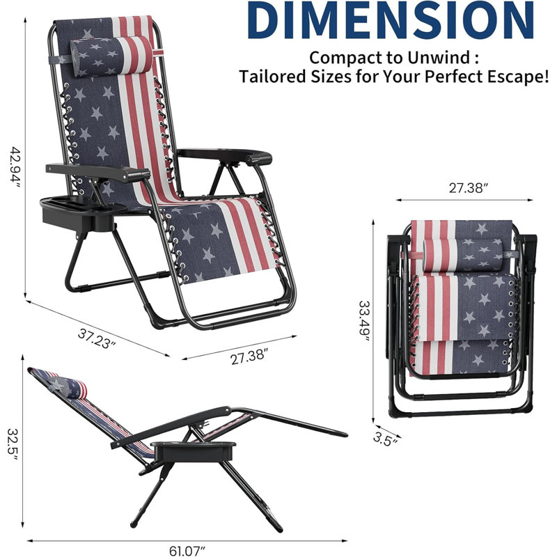 Ensemble de 2 chaises Gravity, avec plateau et porte-gobelet