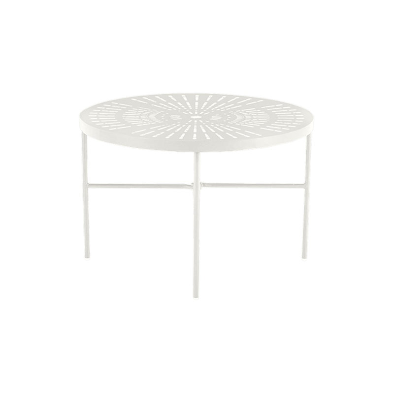 La'Stratta Outdoor Round Dining Table, Shell