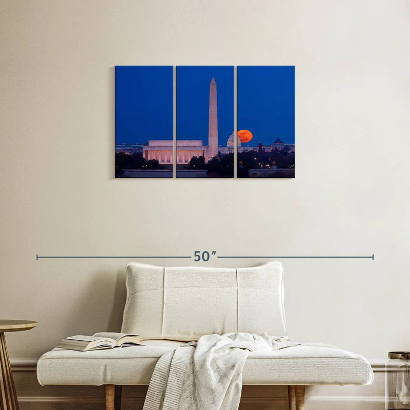 Sireci Harvest Moon Over Washington DC, 20" H x 33" W