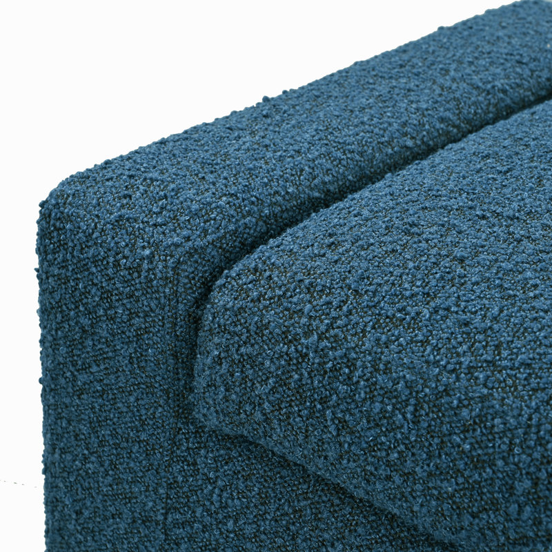 Banc repose-pieds 50 po avec rangement dissimulé, Bleu