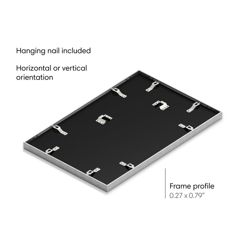White Metal 8x10 Picture Frame with Glass