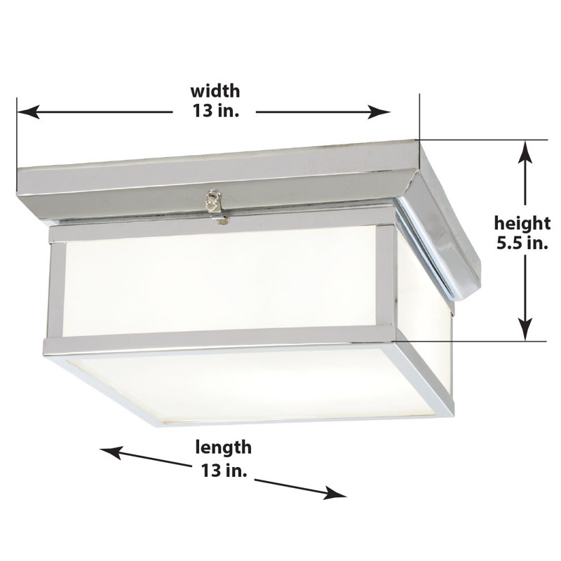 Plafonnier encastré rectangulaire simple à 2 lumières 13 po Rubie