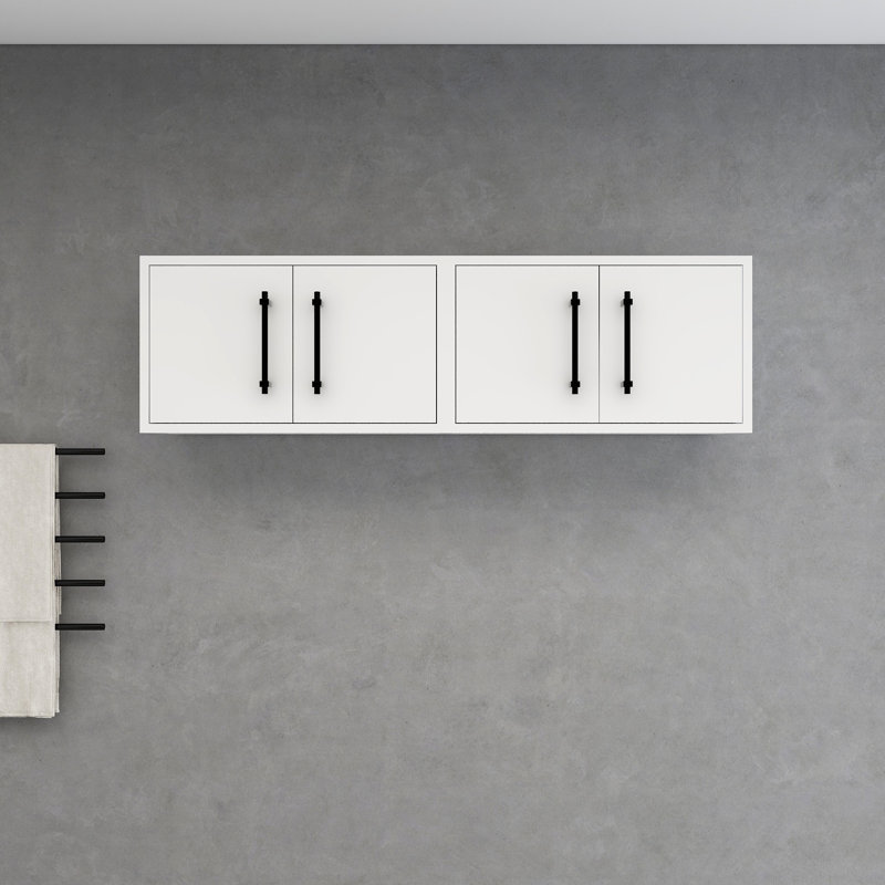 Armoire murale Victoria, H 13,8 po x l 47,5 po x P 12 po, Blanc lustré
