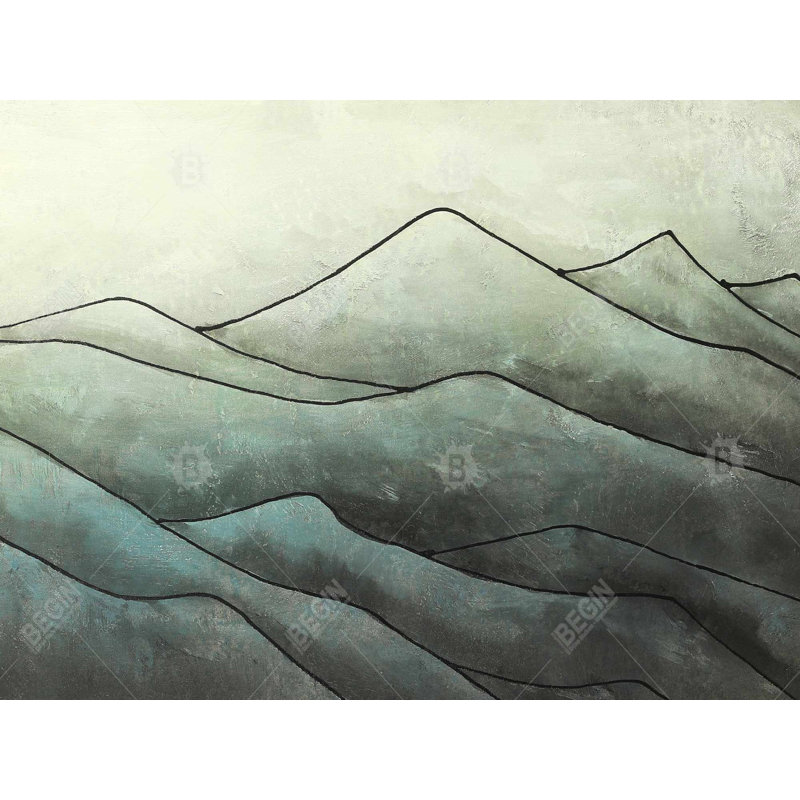In the Waves - Art contemporain sur toile verte