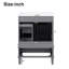 Meuble-lavabo autoportant de 24 po avec lavabo en céramique, double tablette de porte, tiroirs à fermeture en douceur et porte d'armoire - Certifié EPA / UpC-63072477