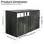 La remise à poubelle permet de ranger 3 poubelles en métal pour le rangement des ordures-1865509038
