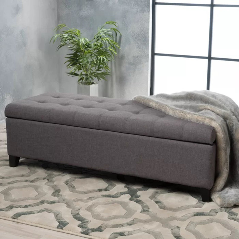  Mirga Storage Bench, Dark Gray