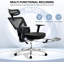Chaise de bureau ergonomique en filet à dossier haut avec accoudoirs réglables en 3D, support lombaire réglable, inclinaison de 135 °, capacité de poids de 300 lb pour le bureau à domicile et les jeux-762651227