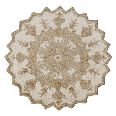 Coulombe Handmade Looped/Hooked Wool Brown/Gray Area Rug