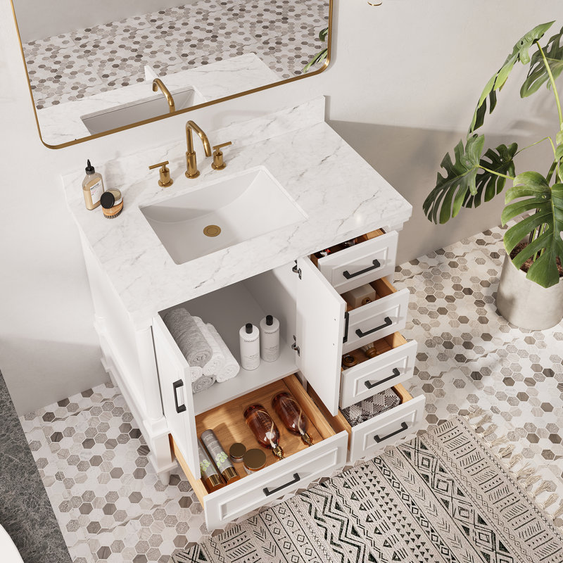 Meuble-lavabo sur pied 36 po avec plateau 36 po