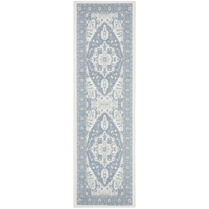 Trista Restoration Vintage Hand Tufted Wool And Viscose Oriental Rug, Runner 2'3" x 8'