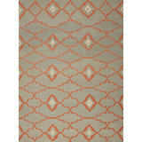Geometric Area Rug in Gray/Orange