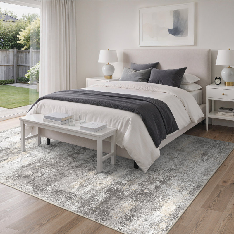 Tapis gris Pavelina, Beige, Rectangle 108 po x 72 po