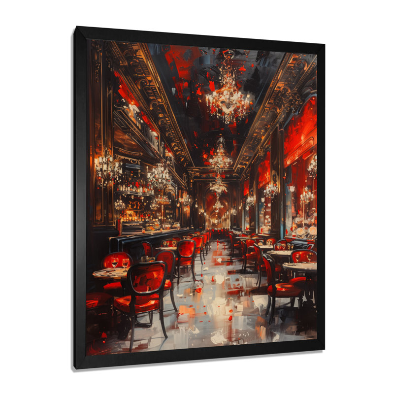 Casinos royaux - Casinos, Toile encadrée noire simple, H 32 po x l 24 po x P 1 po