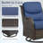 Koba 5-Piece Outdoor Conversation Set – Swivel Rocking Chairs with Ottomans & Side Table-51131191-51131192