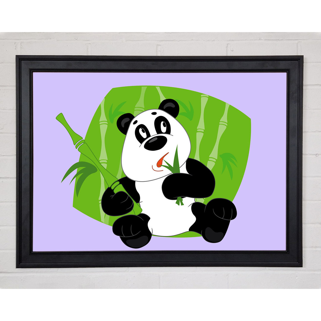 Panda, der Lilienbambus isst