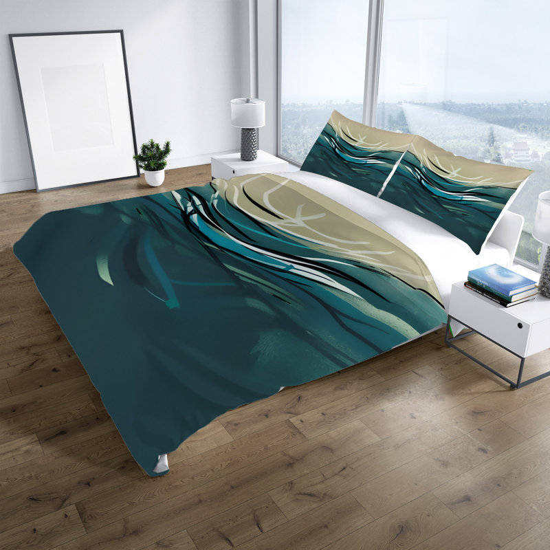 Abstract Duvet Cover, King Duvet Cover + 2 King Shams