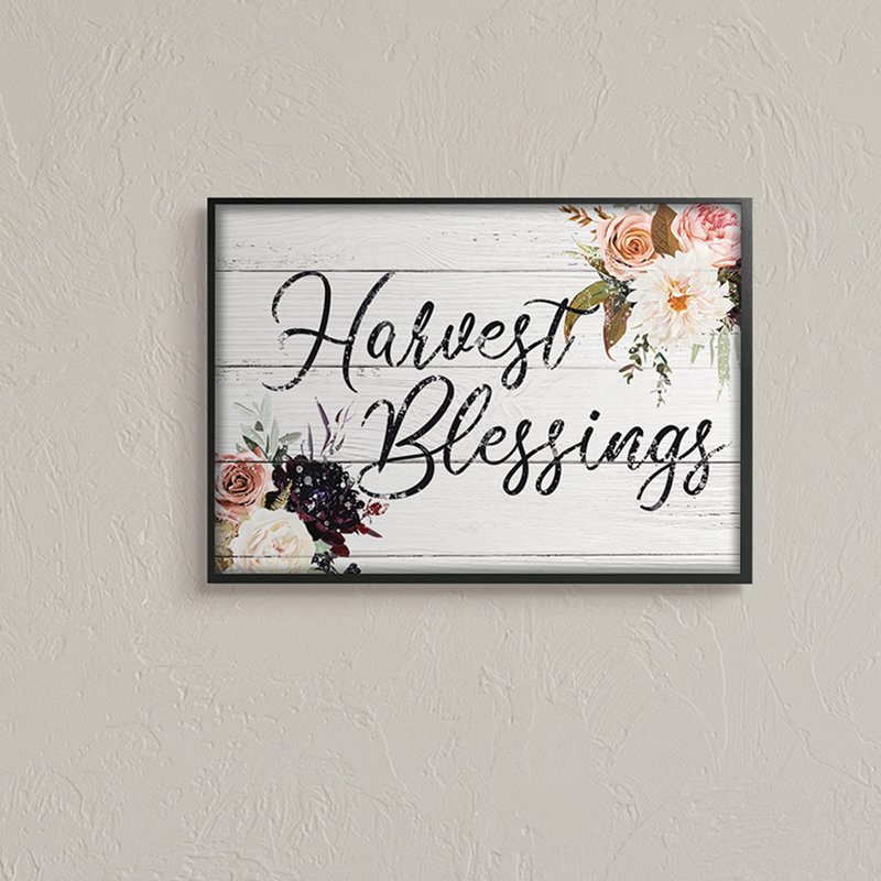 Arrangement floral pivoine rose «Harvest Blessings», Giclée encadrée noir minuit, H 11 po x l 14 po