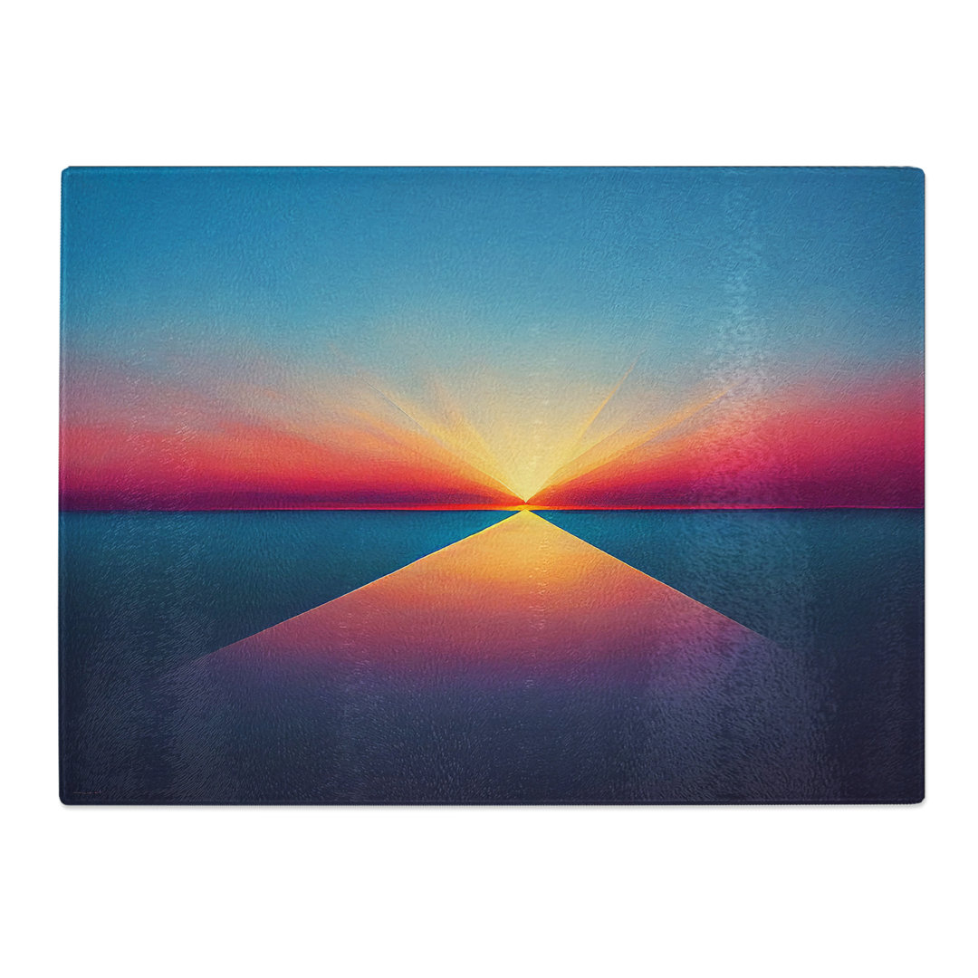 Modern Sunset Vol.3 Abstract  Glass Chopping Board