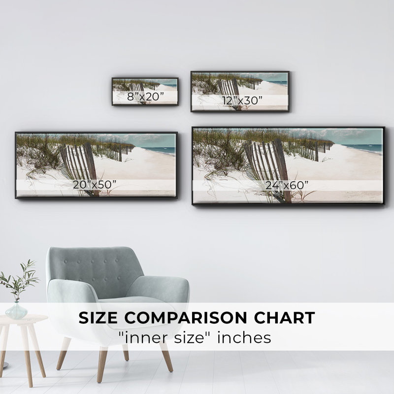 Cape Beach- Framed Canvas, 8" H x 20" W