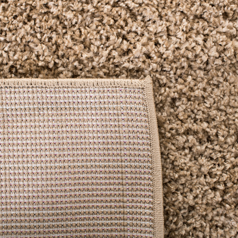 Helsel Shag Performance Machine Washable Solid Color Rug, Rectangle 5'1" x 7'6"