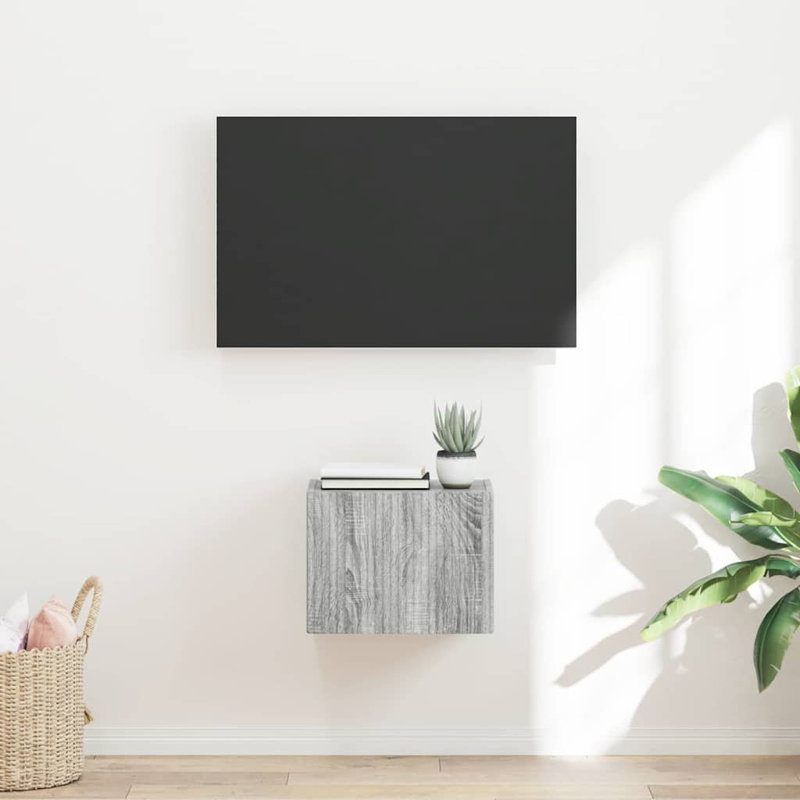 Unfinished TV Stand, 29.5cm H x 39cm L x 31cm W, Grey Sonoma