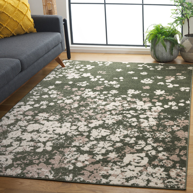 Tapis floral Yudiel Performance, Rectangle 6 pi x 9 pi