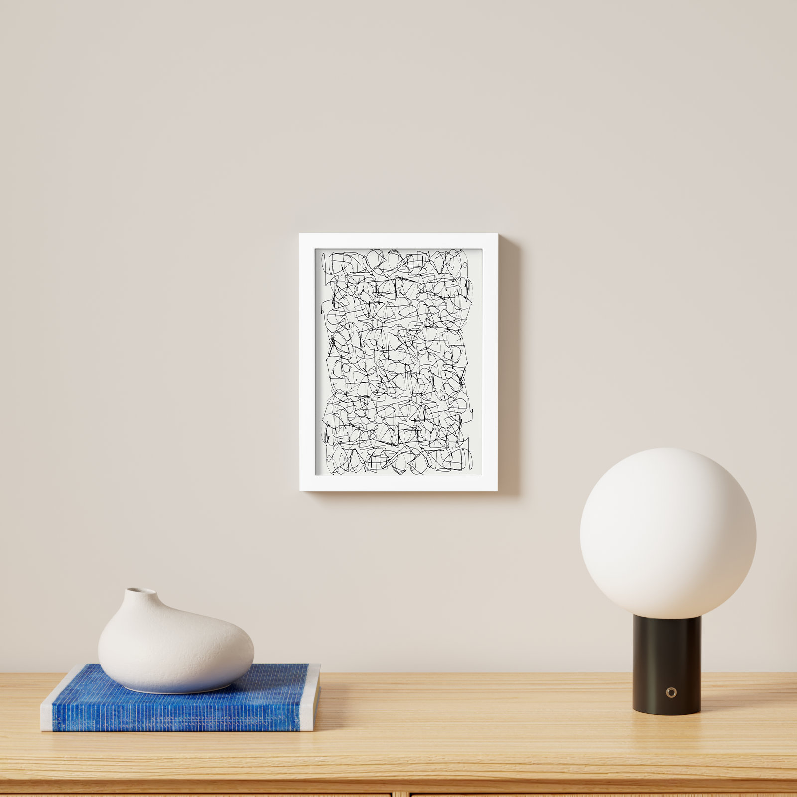 Circuitry by Dan Hobday, White, 13" H X 10" W