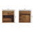 Solid wood Floating Mini Classic Bedside, Wall-mounted, 1-Drawer, 1 Open Slot, Light Brown