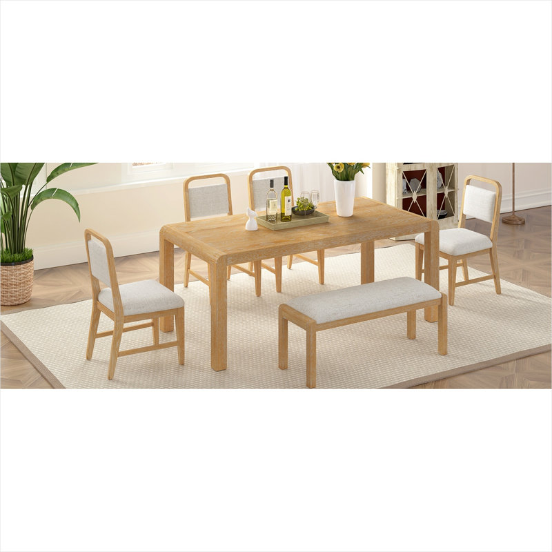 Ensemble de table de salle à manger extensible Warm Natural