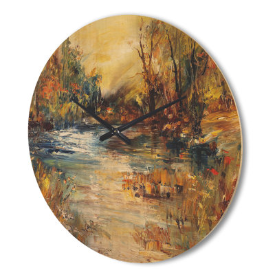 Horloge murale Stream in Forest