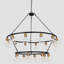 Lustre 20 lumières à deux étages avec lustre en roue de chariot pour vestibule et salon