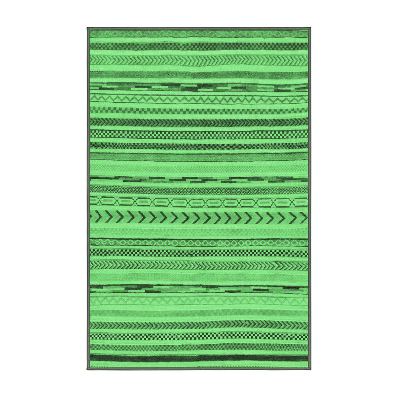 Kendallynn Washable Geometric Indoor Rug, Rectangle 2' x 3'
