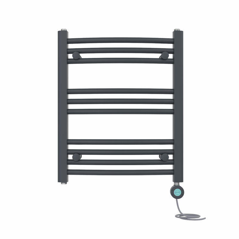 Curved Towel Rail Heated Towel Rails, Anthracite, 120" H x 40" W x 4.5" D
