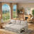 Convertible Loveseat Sofa Bed With Storage Chaise, Twin Size Pull-Out Sleeper With Removable Back Cushions For Small Spaces And Overnight Guests-263963975