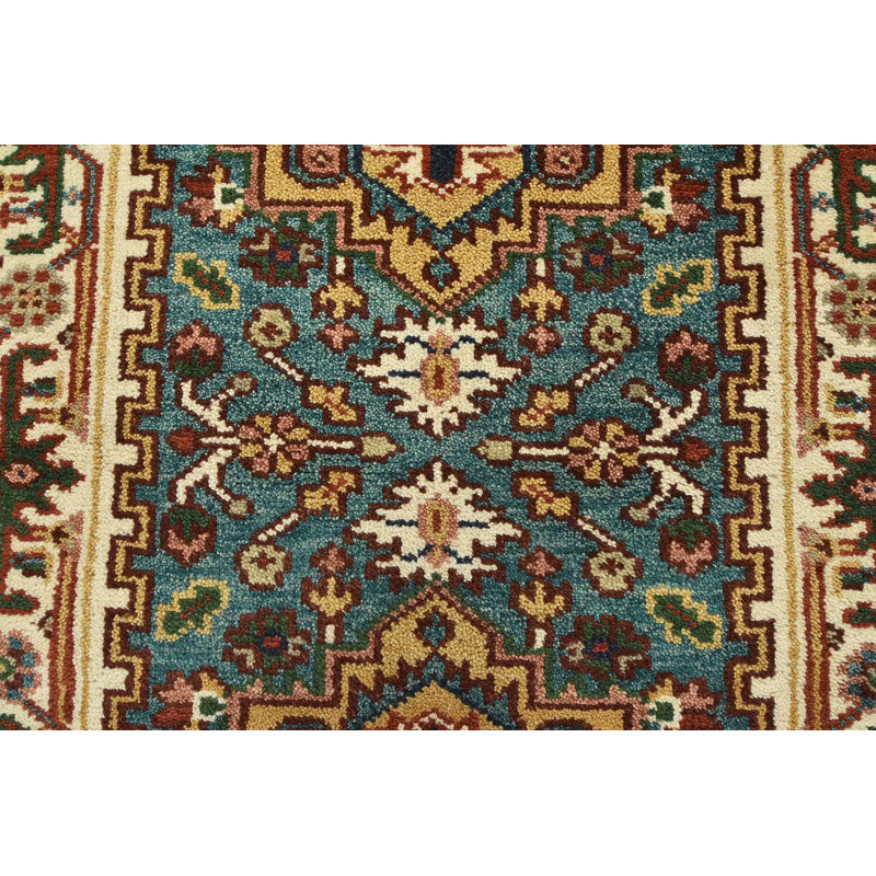 Tapis oriental en laine noué à la main 2 pi 6 po x 7 pi 9 po Heriz